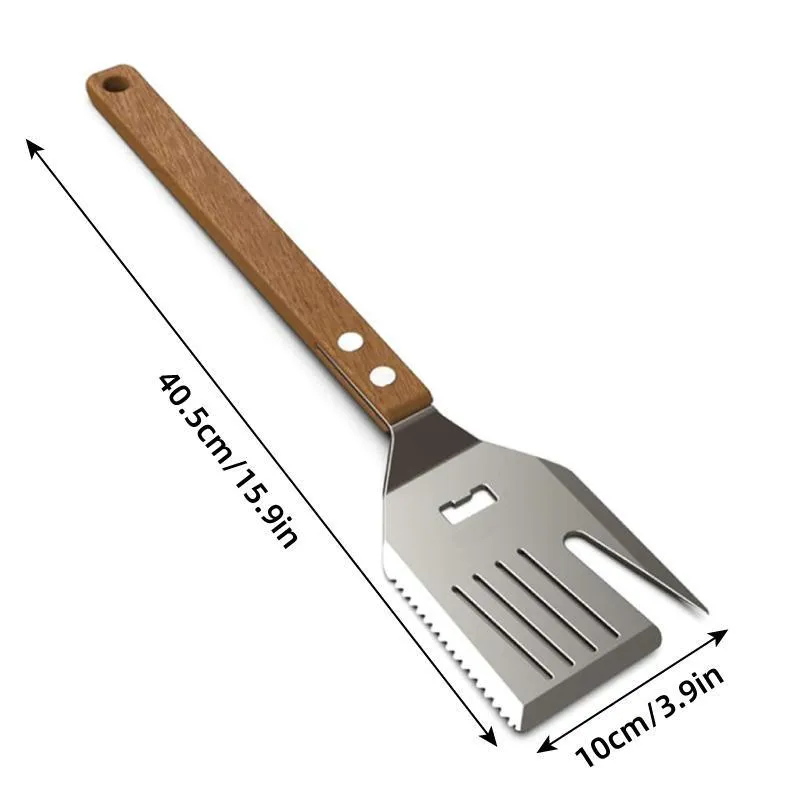 5 in 1 BBQ Spatula Grill Tool Multifunction Cooking Utensil Outdoor Accessories