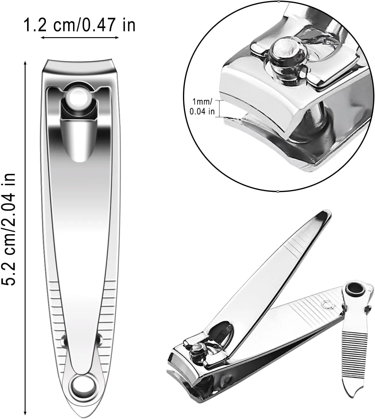 50 Pack Stainless Steel Nail Clippers Bulk, Bulk Nail Clippers with File for Homeless Individually Wrapped, for Homeless,Shelter, Air Bnb, Hotel (50 PCS)