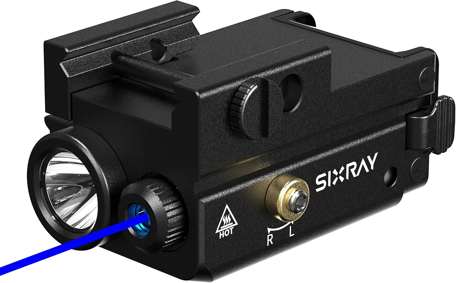 500 Lumen Pistol Light Laser Combo Rechargeable Blue Laser Beam