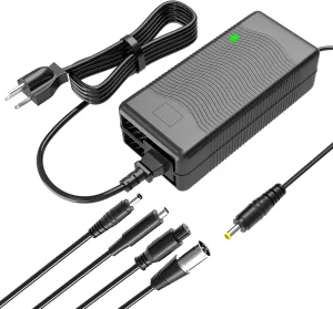 54.6V 2A Electric Charger for 48V Lithium Battery Compatible with Battery Charger,Equipped with 4 Output Heads ﻿