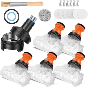 5Pcs Storage Bag Supporting Valve and Adapter, Plastic Balloon Refill Set, Wear Rsistant Balloon Replacement Bags Filling Chamber Tube, Balloon Evaporator Air Tube Fitting Kit for V0lcan0