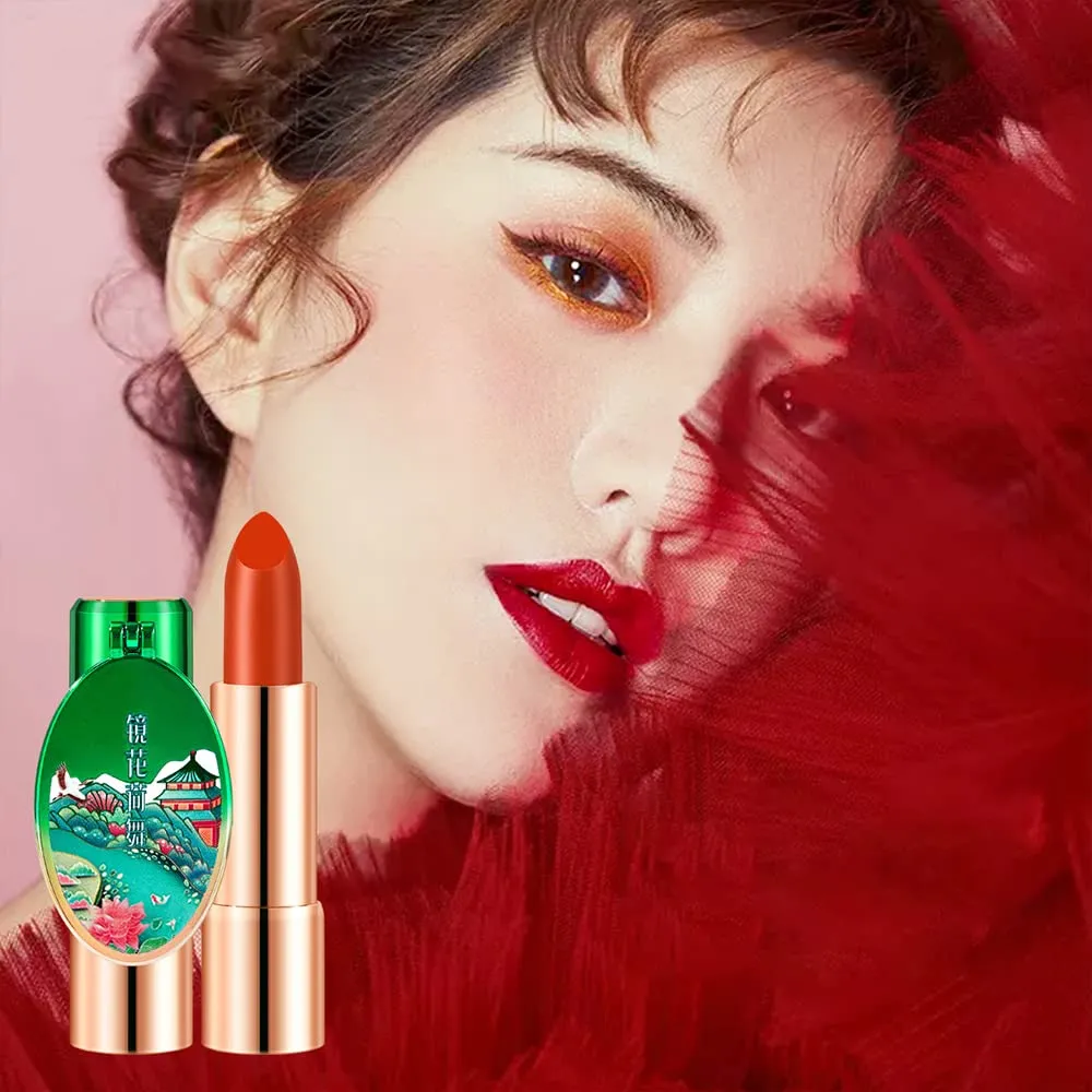 6 Colors Matte Lipstick, Matte Lipstick Long Lasting Waterproof Lip Gloss with Mirror Velvety High Pigmented Lip Stain Kit Girls Women Make Up Gift (04#)