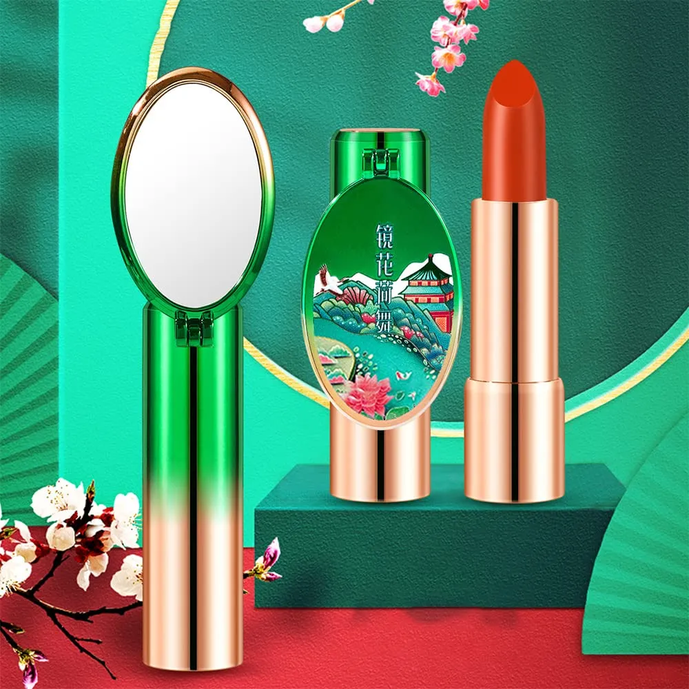 6 Colors Matte Lipstick, Matte Lipstick Long Lasting Waterproof Lip Gloss with Mirror Velvety High Pigmented Lip Stain Kit Girls Women Make Up Gift (04#)