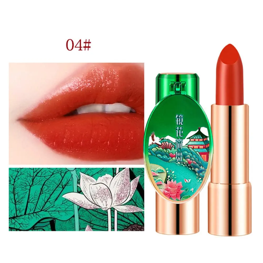 6 Colors Matte Lipstick, Matte Lipstick Long Lasting Waterproof Lip Gloss with Mirror Velvety High Pigmented Lip Stain Kit Girls Women Make Up Gift (04#)