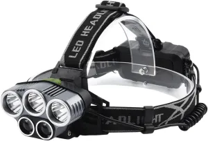 6-Mode USB Charging Outdoor Night Fishing Light 5LED Strong Light Headlight Wild Fishing Running Light Head-Mounted Torch