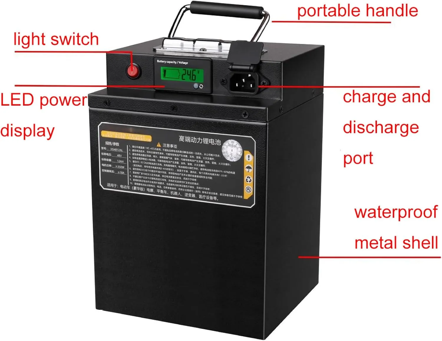60 Volts Lithium Iron Phosphate Battery 60V 15Ah 17Ah 22Ah 28Ah Lithium Battery for 250W 750W 1200W 1500W 1680W Moped Motorcycle Tricycle Motors,60v17ah