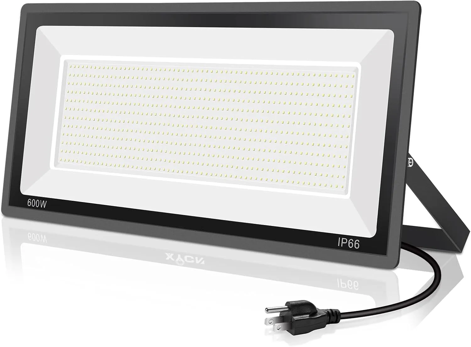 600W LED Flood Light Outdoor,(3060W Equivalent),67600LM 5000K Daylight White Super Bright LED Arena Light with Plug,85-277V IP66 Waterproof Commercial Lighting for Sports Fields,Counts,Stadium