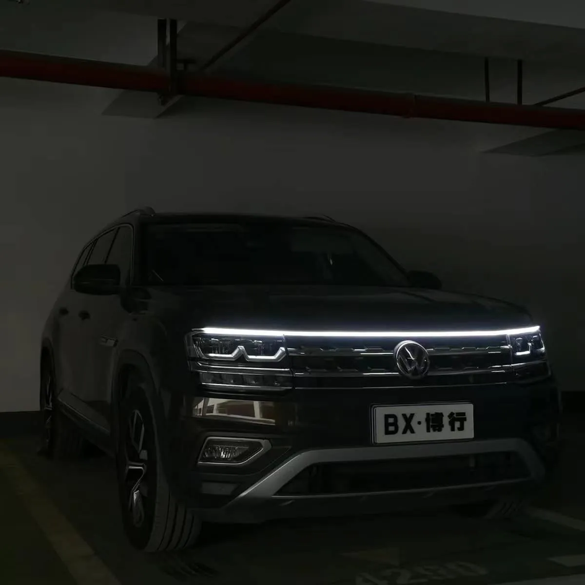 71 Inches Hood Light Strip, Dynamic LED Strip Light, Exterior Flexible Daytime Running Light for Car, SUV (White Light)