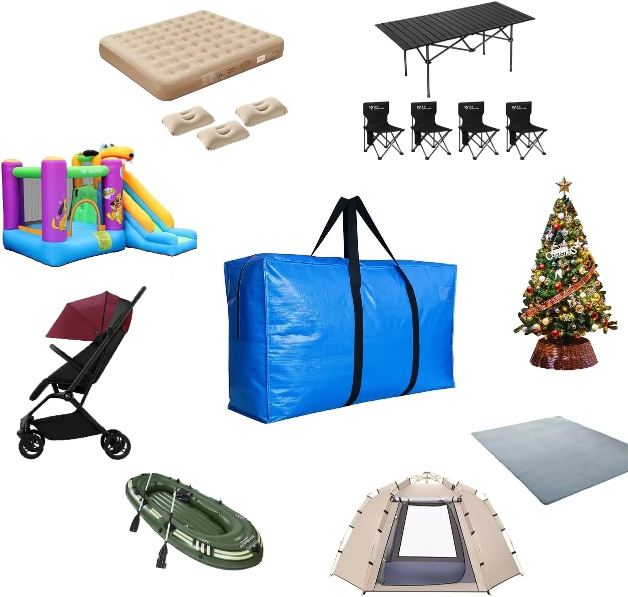 75 Gallon Extra Large Storage Bags, Jumbo Moving Storage Bags, Foldable Big Pink Duffle Bag for Travel, 50x23x15inch - 1PACK