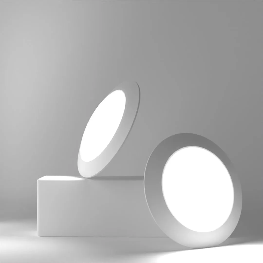 7.5" Flush Mount Ceiling Light Fixtures | Round LED Disc Light | 16.5W (120W Equivalent), 120V, 4000K, ETL, Wet Location- 4/6" J-Box(Natural White, 6 Pack)