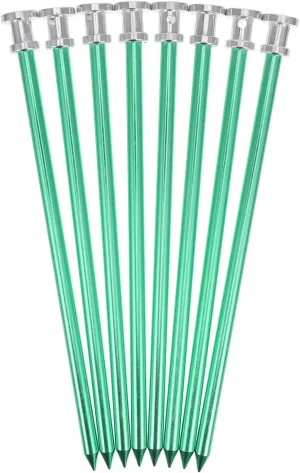 8pcs Ground Nail Gazebo Camping Tent Instant Tent Up Tent Drillable Tent Pole Bag Tent Tarp Ground Tent Stake Outdoor Tent Storage Bag Battery Powered Fan for Tent Aluminum Alloy