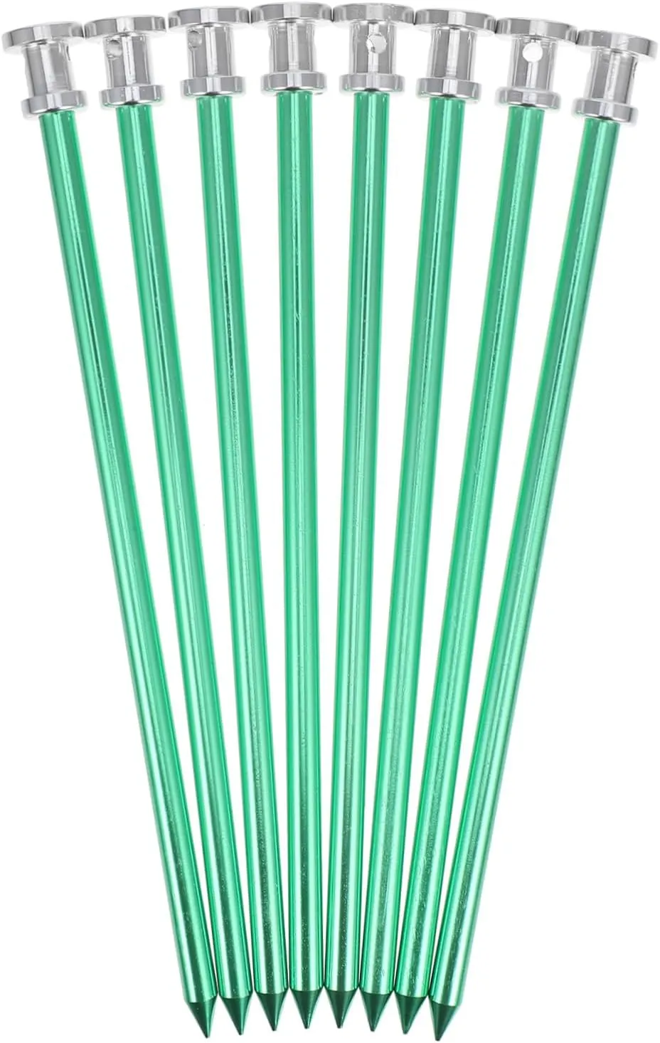 8pcs Ground Nail Gazebo Camping Tent Instant Tent Up Tent Drillable Tent Pole Bag Tent Tarp Ground Tent Stake Outdoor Tent Storage Bag Battery Powered Fan for Tent Aluminum Alloy