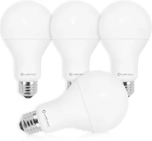 A21 23W Super Bright LED Bulb, Dimmable LED Light Bulb, 3000 High Lumen, Stable Heat Dissipation, 2,5000 Hour Lifespan, 150-200 Watt Equivalent, 2700K Soft White, E26 Porch Light Bulb, 4-Pack