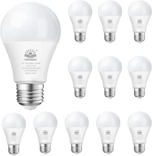 A21 LED Light Bulb, 150 Watt Equivalent LED Bulbs, 19W 5000K Daylight, 2300 Lumens, Non-Dimmable, E26 Base, Super Bright Light Bulb Indoor, Energy Efficient ETL Listed, 12-Pack
