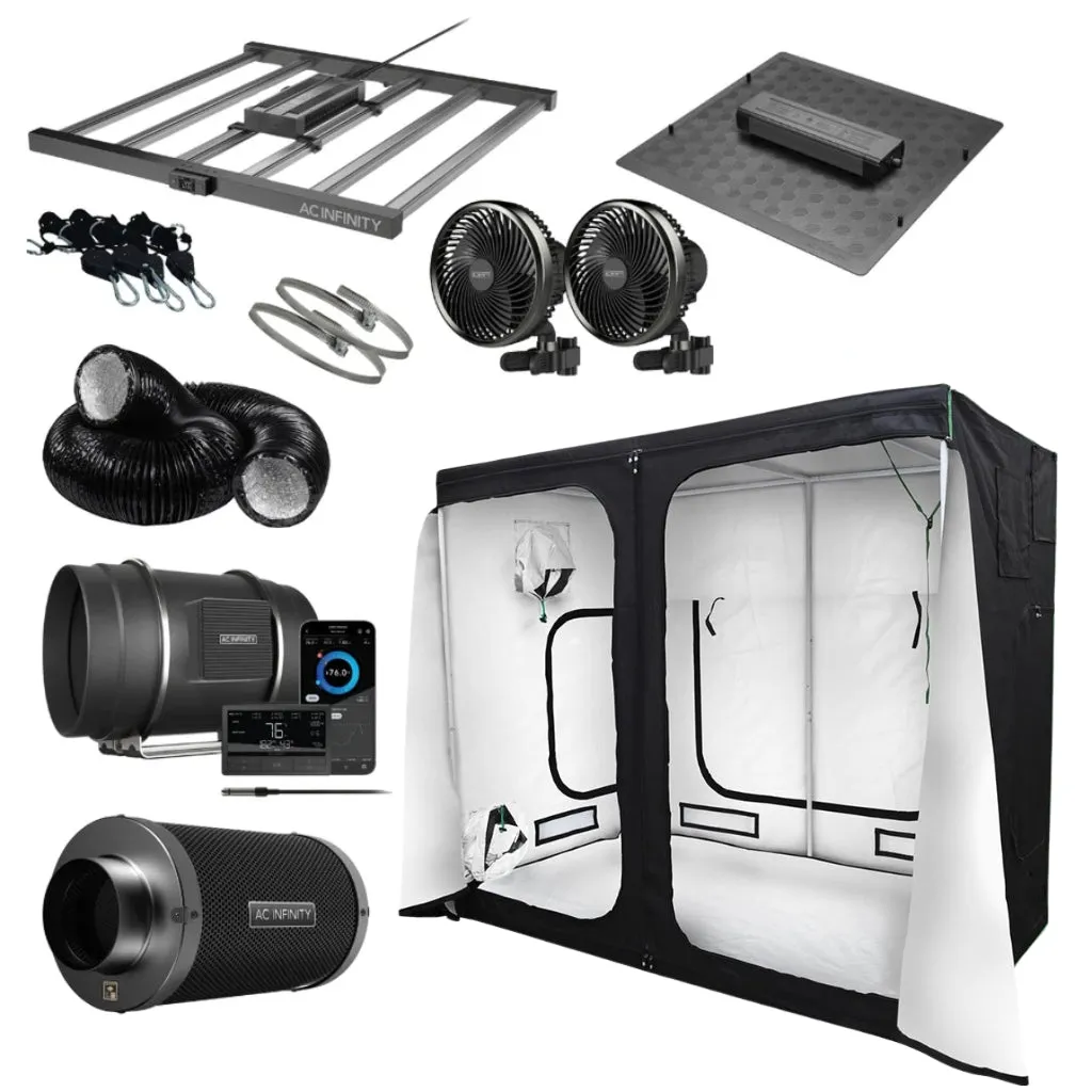AC Infinity x LightHouse White Grow Tent Kit 1.2m x 2.4m