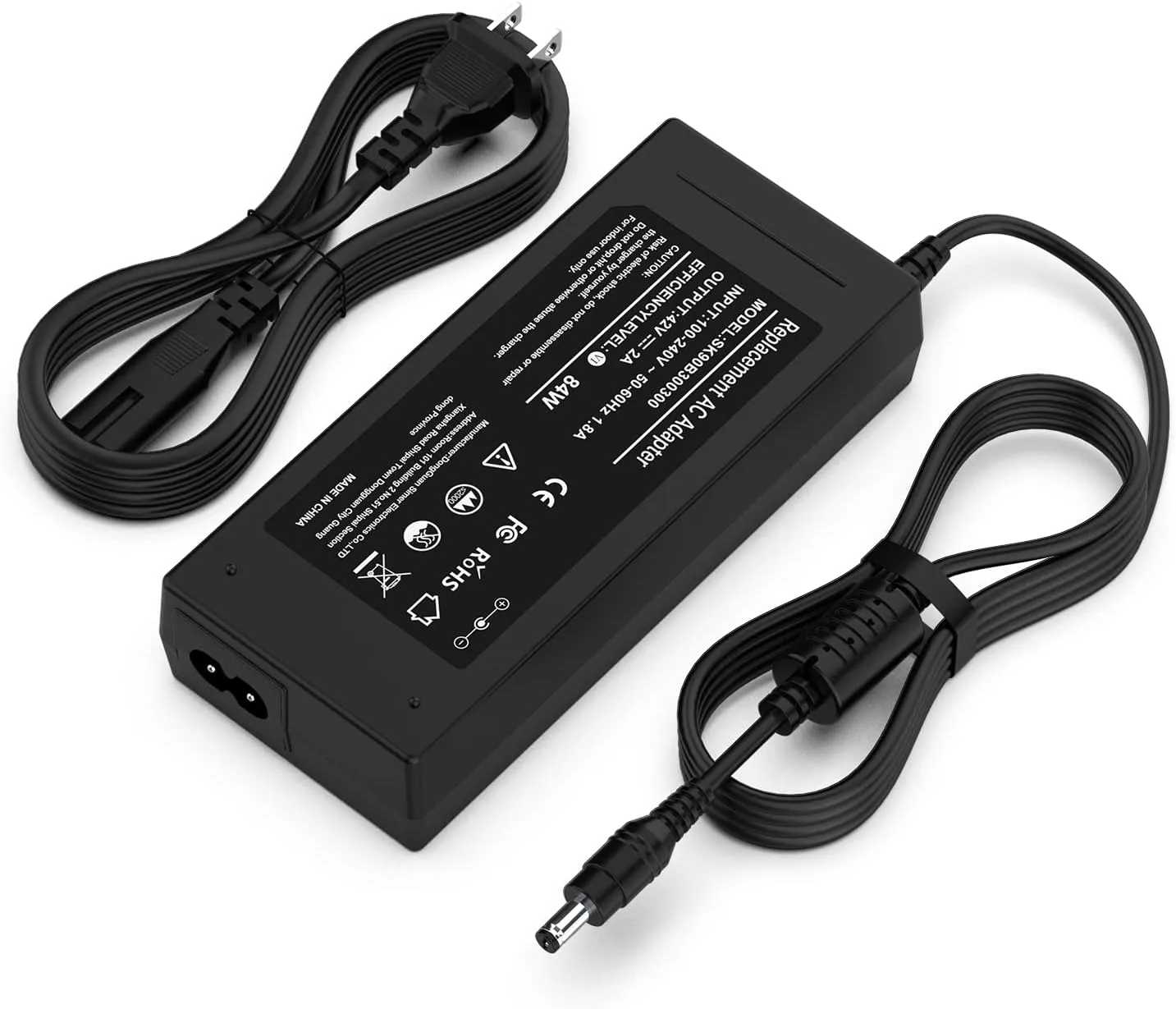 Adapter Charger for Swagtron Cali Drift, EB-5, EB-5 Plus, EB-7, EB-7 Plus ebike