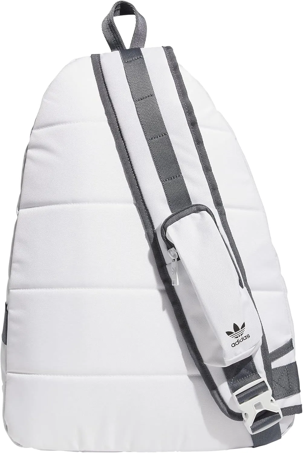 adidas Originals National Sling Backpack, White/Onix Grey/Bright Royal Blue, One Size