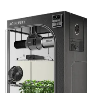 Advance Grow Tent System 3x3, 3-Plant Kit, WiFi-Integrated Controls to Automate Ventilation, Circulation, Full Spectrum LED Grow Light