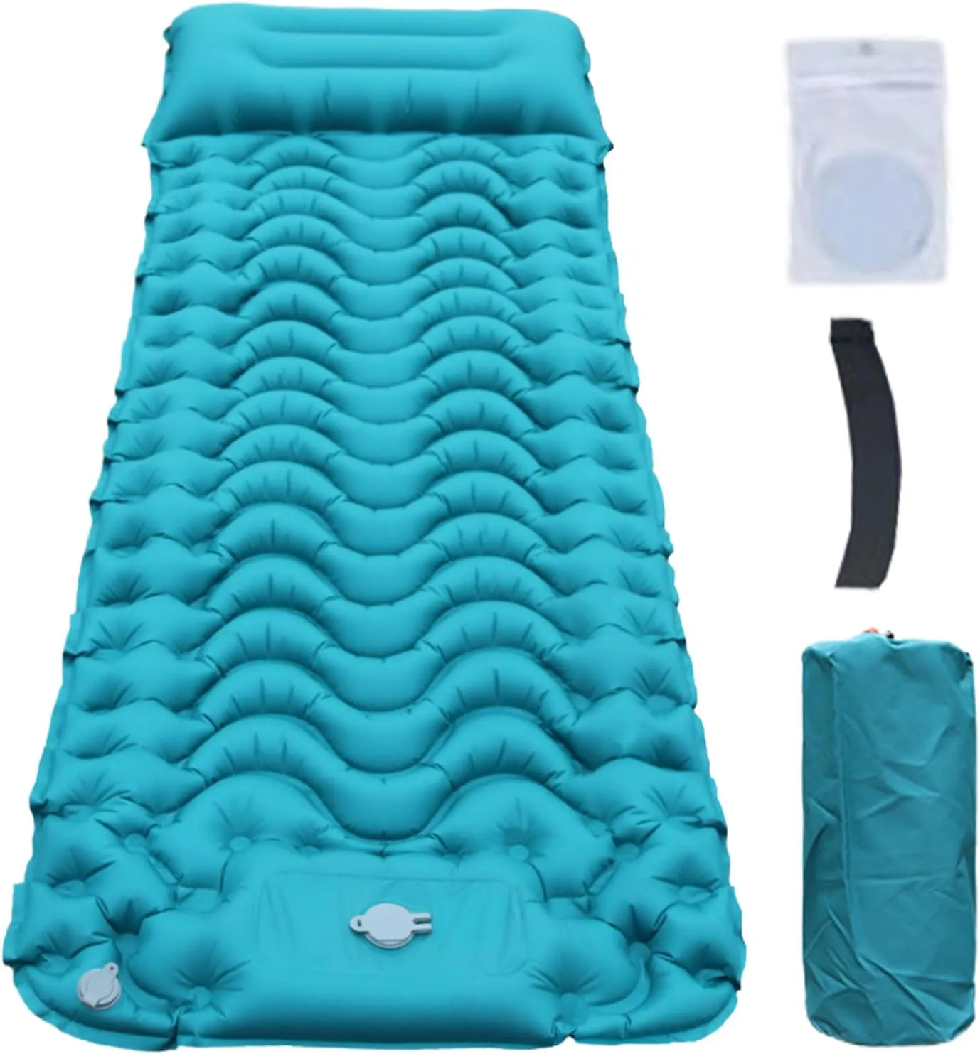 Air Mattress for ing,Outdoor Sleeping ing Mattress with Pillow - Foldable Portable Sleep Mat with Built-in Foot Pump Compact Gear for Travel Fishing Hiking