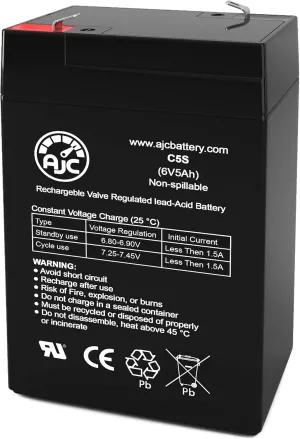 AJC Battery Compatible with Dual-Lite BDG 6V 5Ah Emergency Light Battery