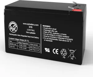 AJC Battery Compatible with Notifier PE6512 12V 7Ah Emergency Light Battery