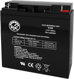 AJC Battery Compatible with Power-Sonic PS-12180NB 12V 18Ah Emergency Light Battery