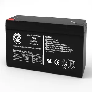 AJC Battery Compatible with Teledyne 118-0075 6V 10Ah Emergency Light Battery