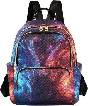 ALAZA Double Dragon Collision Mini Backpack Purse for Women Travel Bag Lightweight Shoulder Bag Fashion Daypack