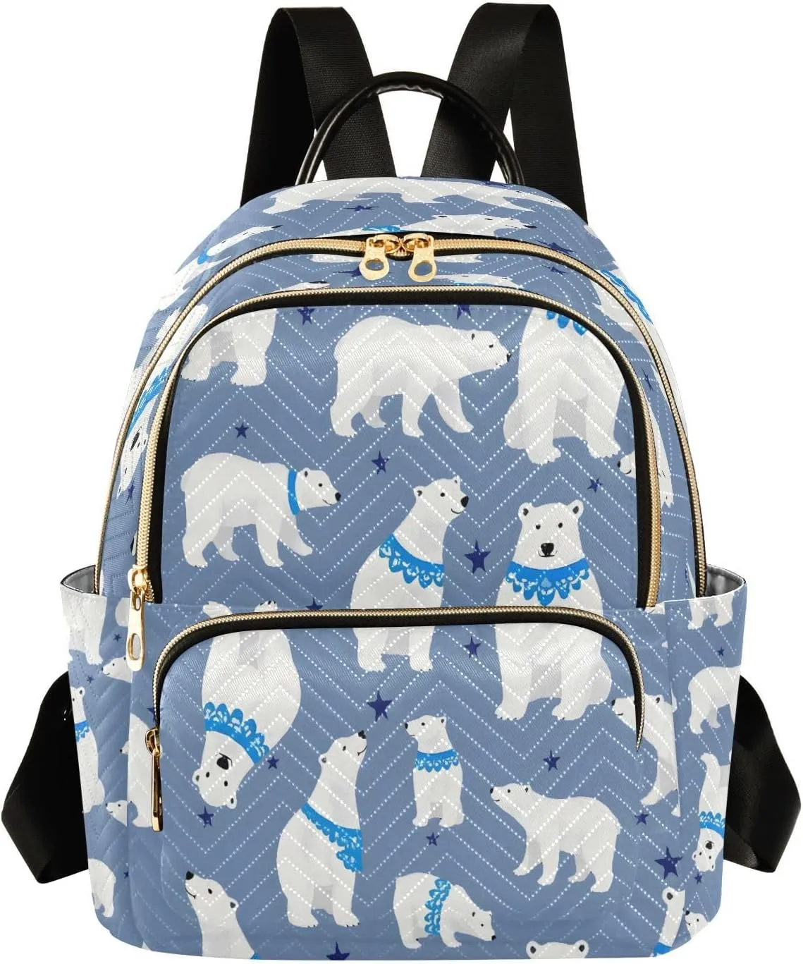 ALAZA Polar Bear Mini Backpack Purse for Women Travel Bag Lightweight Shoulder Bag Fashion Daypack