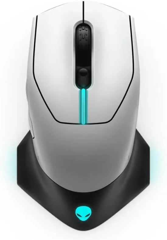 Alienware Wired/Wireless Gaming Mouse 610M-Light, Lunar Light