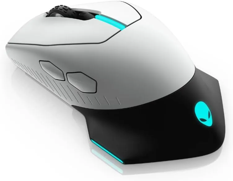 Alienware Wired/Wireless Gaming Mouse 610M-Light, Lunar Light