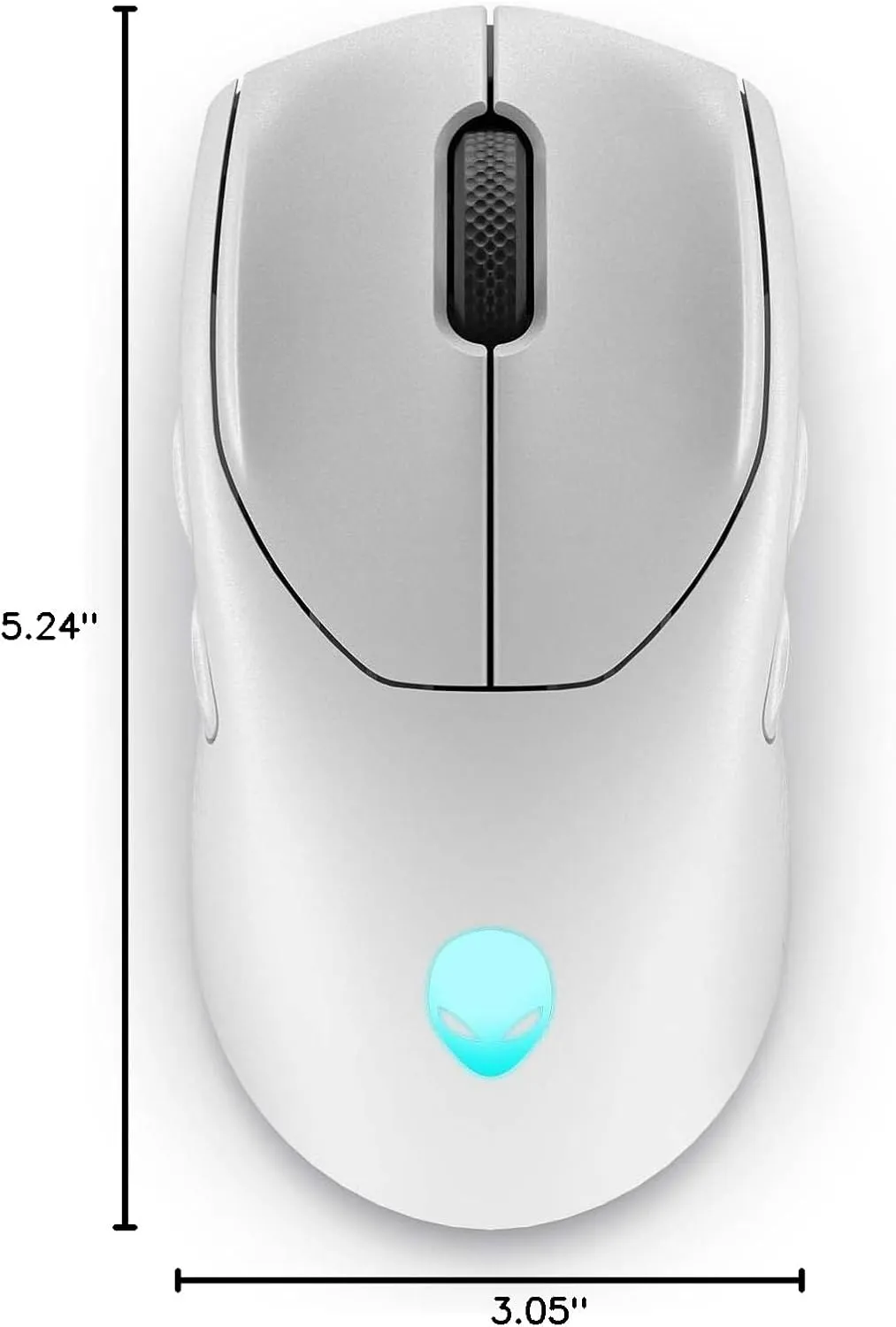 Alienware Wired/Wireless Gaming Mouse 610M-Light, Lunar Light