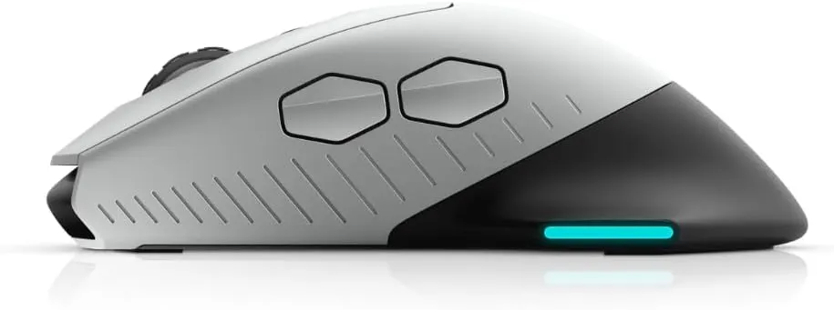Alienware Wired/Wireless Gaming Mouse 610M-Light, Lunar Light