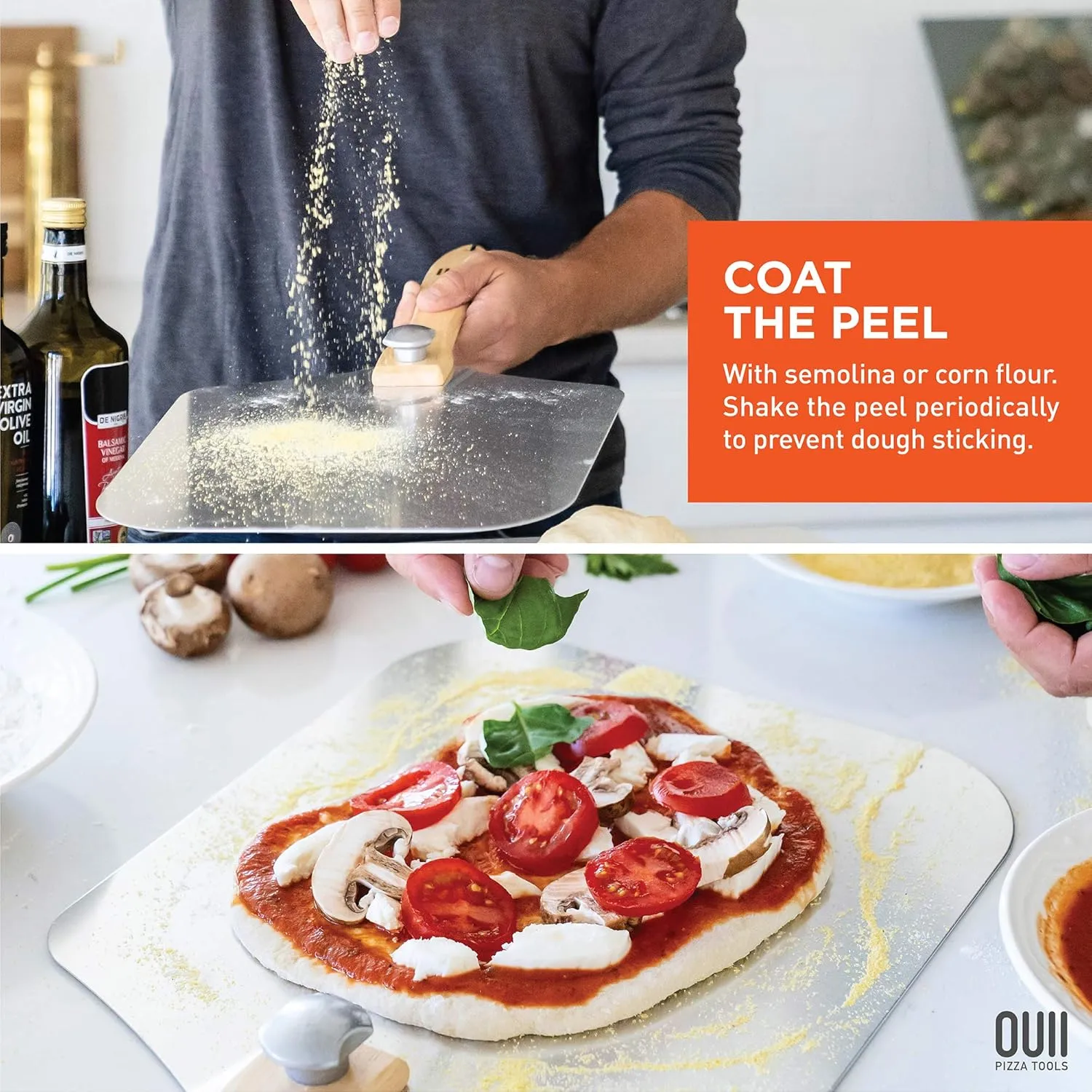 Aluminum Pizza Peel Metal - 12 x 14 Inch. Pizza Spatula for Oven with Foldable Wood Handle. Pizza Oven Accessories Tools. Turning Peel, Bread, Pastry, Dough, Cake Spatula