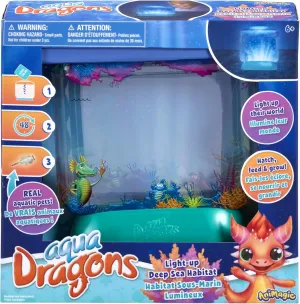 Animagic Aqua Dragons Light-Up Deep Sea Habitat | Build an Aquatic Ecosystem, Watch Prehistoric Pets Hatch & Grow Science Kit | Ages 6  (Packaging may vary)