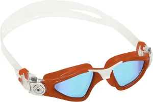 Aqua Sphere KAYENNE Compact, Goggle, SF, Blue Titanium Mirror Lens, Red & White