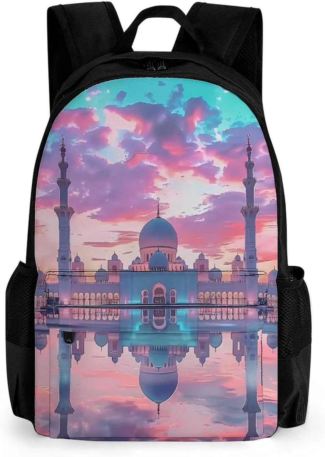 Arab Mosque Laptop Backpack Lightweight Travel Shoulder Bag Casual Daypack for Men Women