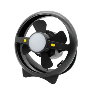 Arlec 2 in 1 Rechargeable 2 Speed Fan & LED Light/up 35h/USB Out/Travel/Camping