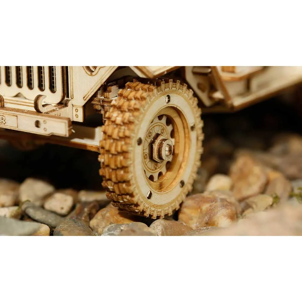 Army Field Car 3D Wooden Puzzle Kit