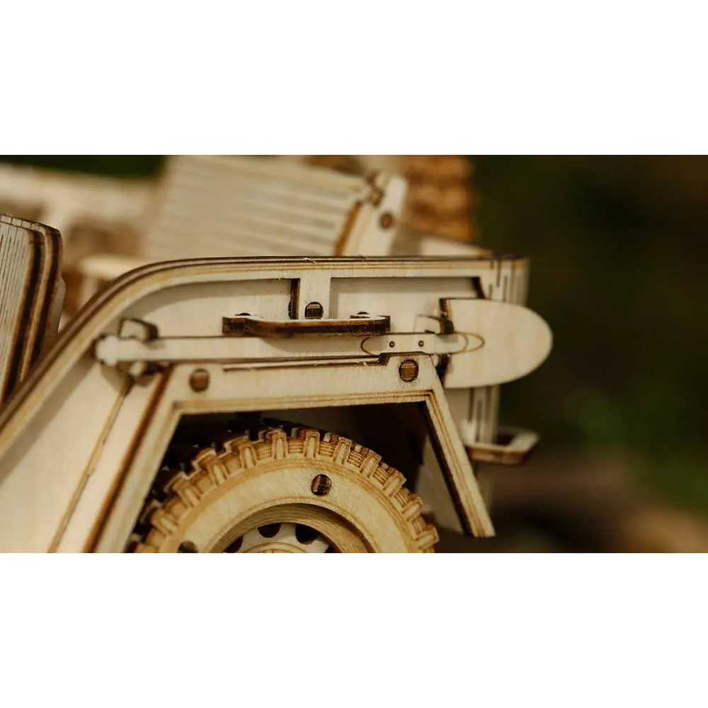Army Field Car 3D Wooden Puzzle Kit