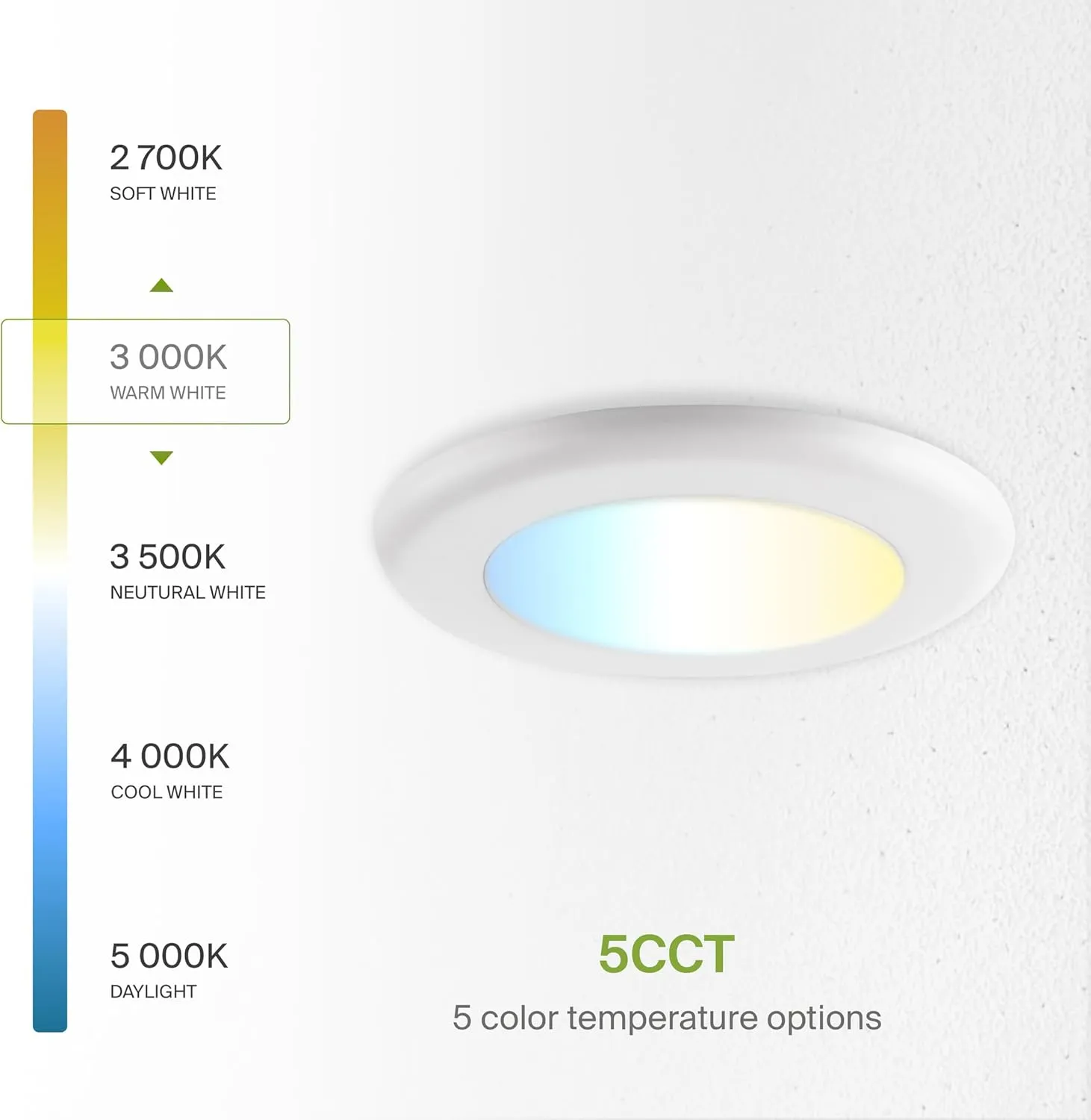 ASD 6 Pack LED Disk Lights 4 Inch, 10W 5CCT 2700K-5000K 685LM CRI90 , Dimmable Flush Mount Ceiling Light Fixture, Low Profile Surface Mount Disc Lights, Junction Box or Recessed Can Install, UL