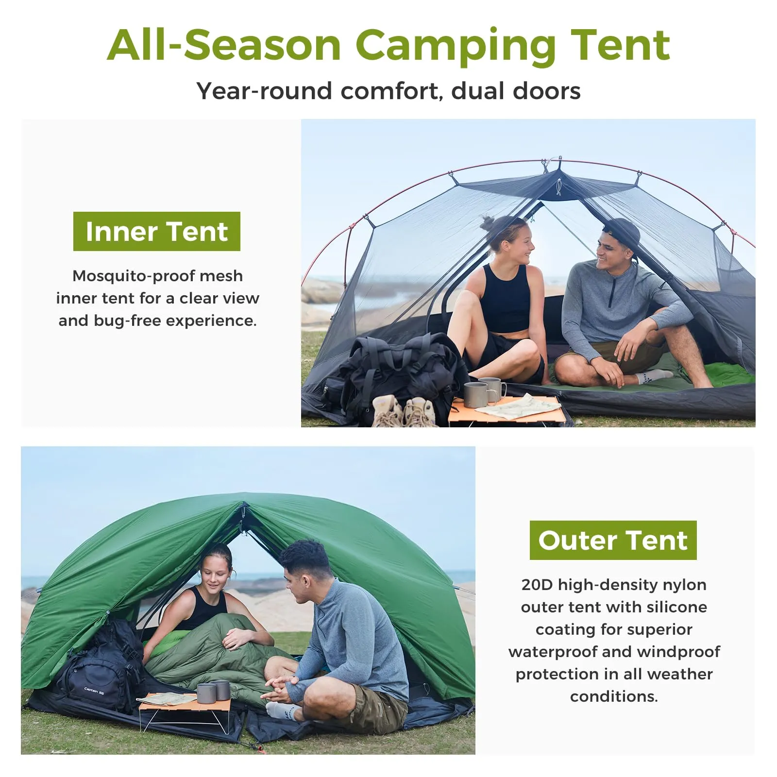 ATEPA Ultralight 2-Person Backpacking Tent