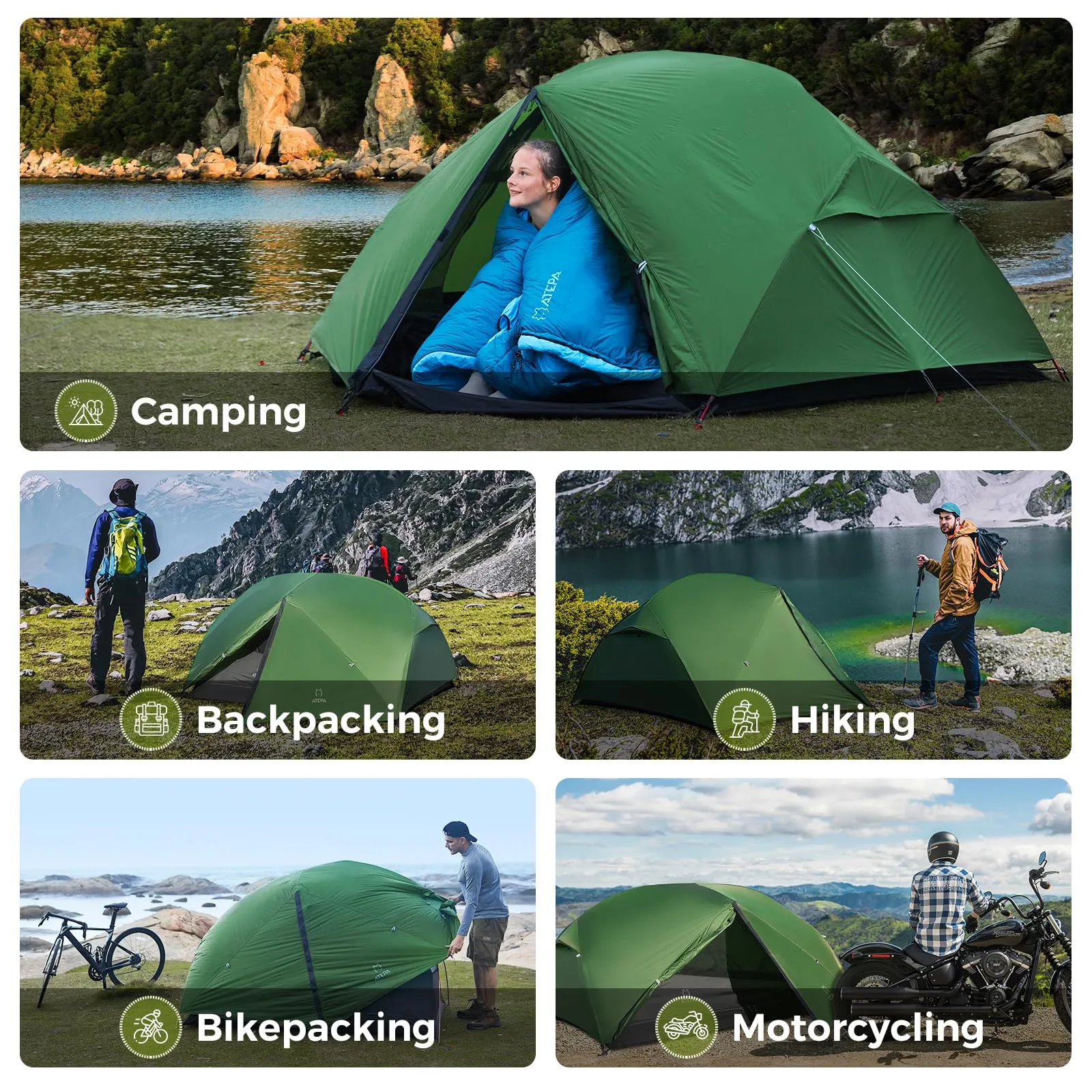 ATEPA Ultralight 2-Person Backpacking Tent