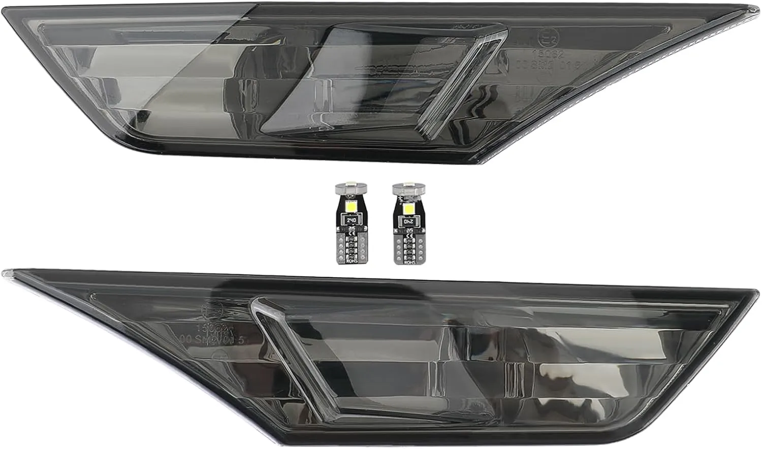 AUTOKAY Side Marker Lamp Turn Signal Light W/Led Bulbs Fits for Honda Civic 2016-2021-Smoke