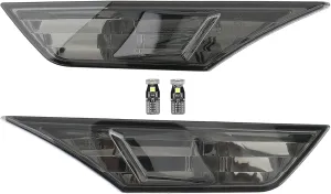 AUTOKAY Side Marker Lamp Turn Signal Light W/Led Bulbs Fits for Honda Civic 2016-2021-Smoke