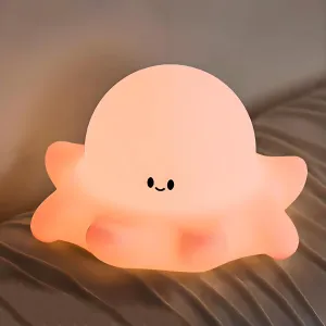 Baby Octopus Night Light for Kids, Portable Silicone Octopus Night Lamp, Suitable for Innocent Boys and Girls Nursery Night Light Decoration
