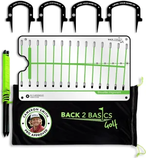 Back 2 Basic Golf Putting Training Aid Pro-Approved Pro Path Golf Putt & Swing Practice Mirror for Indoor/Outdoor Use | Improve Accuracy & Form