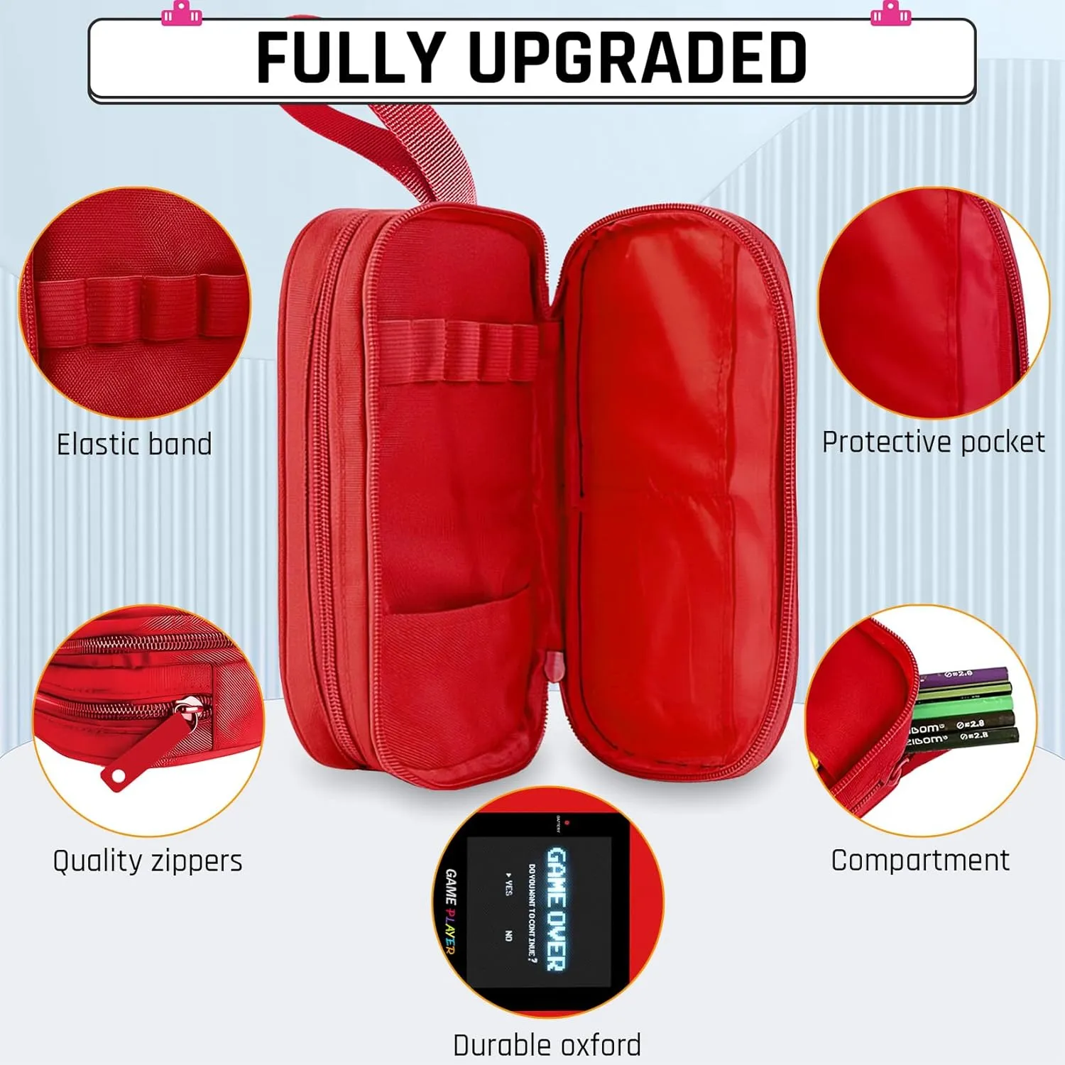 Backpack for School Boys,3pcs Boys Backpack and Lunch Box Set for Elementary Middle School, 17″ Video Game Bookbag for Ages 6-18 Kids Children Teens
