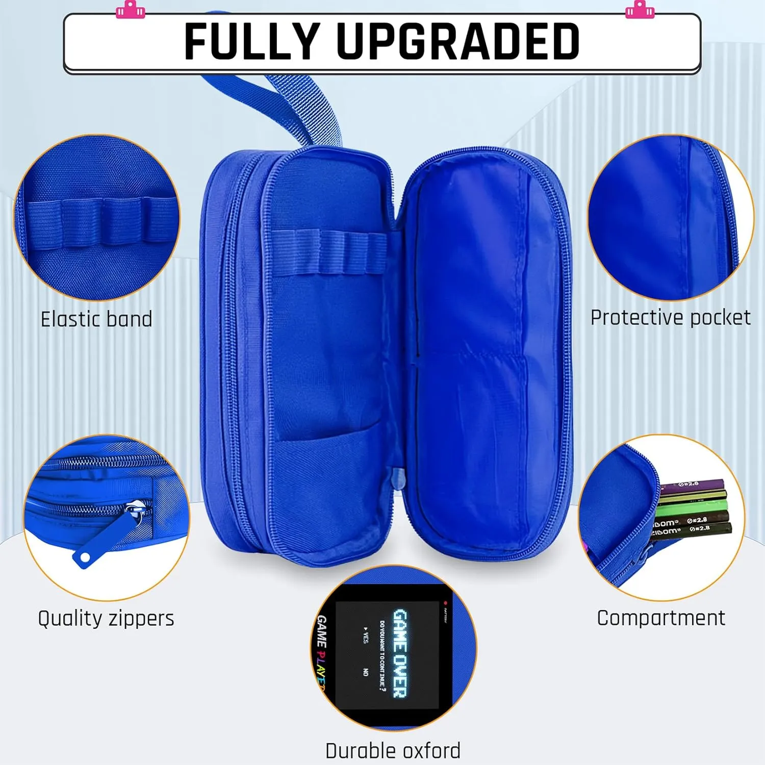 Backpack for School Boys,3pcs Boys Backpack and Lunch Box Set for Elementary Middle School, 17″ Video Game Bookbag for Ages 6-18 Kids Children Teens
