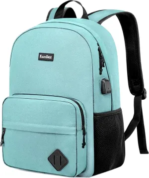 Backpack for School Teen Boys & Girls, Lightweight Casual Backpacks for Men and Women, Classic Basic Water Resistant Casual Daypack Fit 15.6 Inch Laptop, Teal